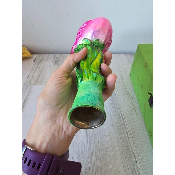 Radko flamingo finial Miami pink bird rare Master Craftsman glitter pink tropica - Picture 10 of 15